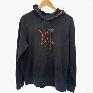 Hurley Hoodie Medium Adult Gray Sweatshirt Embroidered‎ Orange H Mens Medium